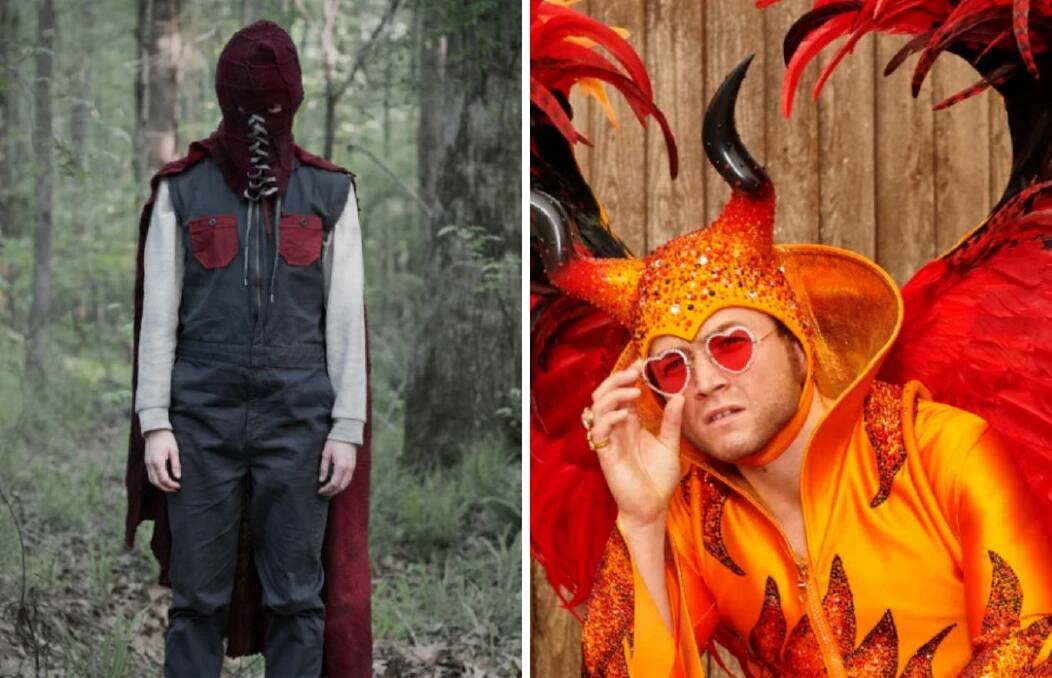 At the movies: Horror-thriller Brightburn and musical biopic Rocketman are in cinemas now. Photos: Supplied. 