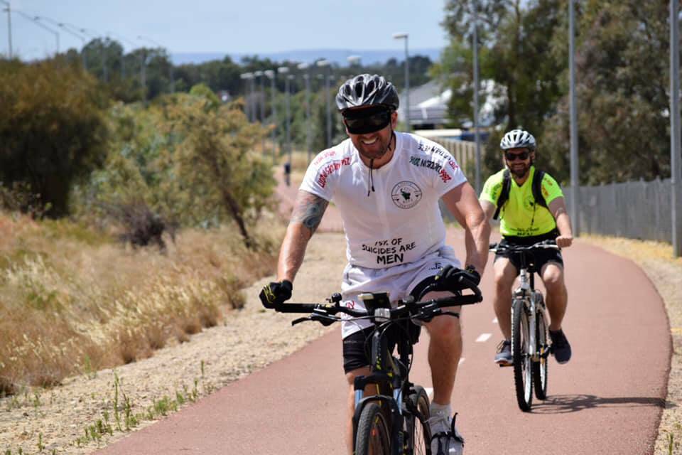 Wheels in motion: David Graden, 37, will travel from Margaret River to Mullaloo Beach for this year's Pedal 2 Perth 4 Paul fundraising challenge. Photo: Supplied. 