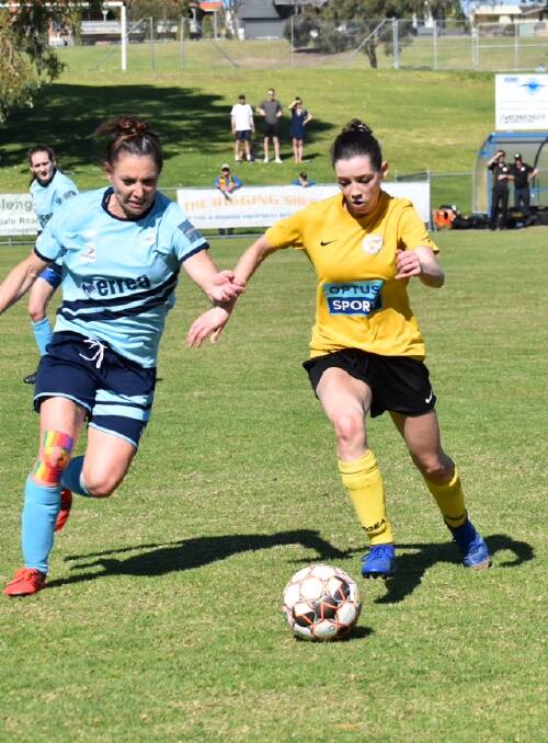 Around the ground: Savannah Olsthoorn starred for the Firebirds against Sorrento on Sunday afternoon. Photo: Supplied. 