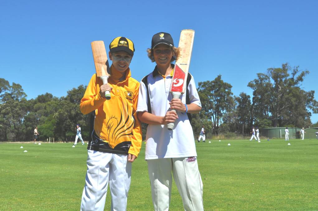 Winning form: Jonah Lincoln and Cooper Dehring played in last month's School Sport Australia Cricket Championships. Photo: Thomas Munday. 