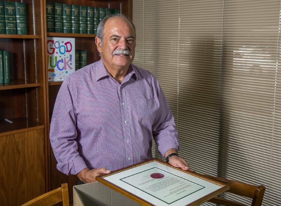 Recognition: John Castrilli (pictured) and John Sherwood received Order of Australia Medals in the General Division for their hard work in the community. Photo: Andrew Elstermann. 