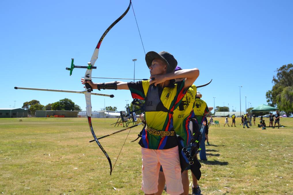 Shooting for gold: Brent Tankink is getting ready for a golden 2018 with Bunbury Archery Club. Photo: Thomas Munday. 