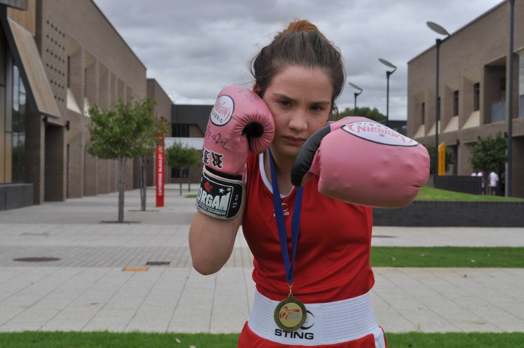 Fighting to win: Australind's Charlotte Haskayne is celebrating her victory at the U19s National Championships in March. Photo: Thomas Munday. 