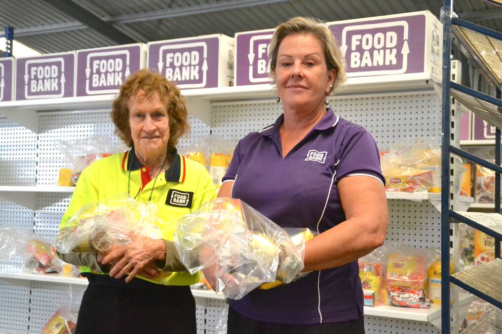 Helping hands: Foodbank Bunbury volunteer Sheila Howard and Foodbank Bunbury manager Carol Hearn. Photo: Thomas Munday. 
