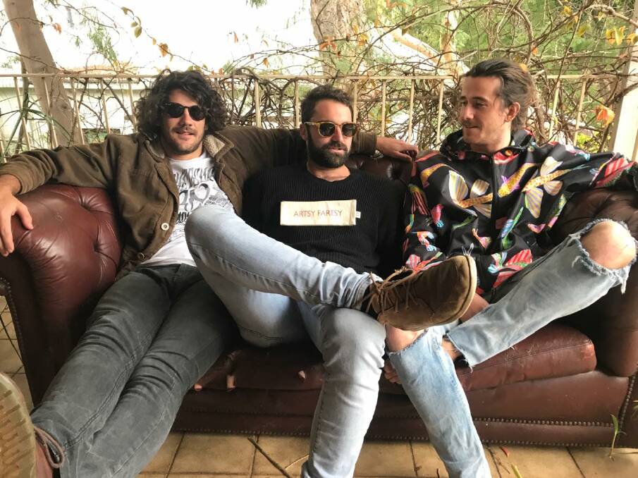 Home crowd: Rock group Marmalade Mama - comprised of Patrick Smith, Brendan Smith and Tom Cremasco - is returning to Bunbury for the town's fringe festival on Saturday, February 17. Photo: Supplied. 