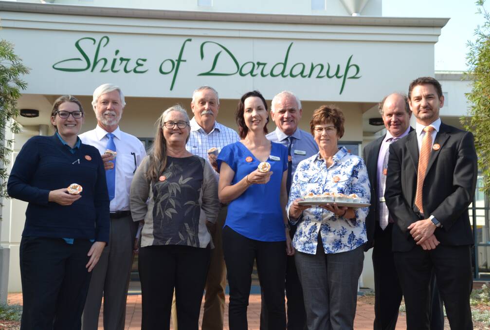 Raising awareness: Shire of Dardanup representatives took part in this year's 16 Days in WA: Stop Violence Against Women campaign. Photo: Thomas Munday. 