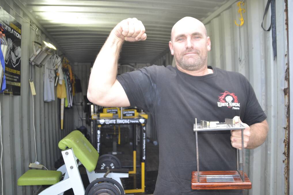 A strong chance: Bunbury arm-wrestling athlete Ryan "the Milkman" Scott is getting ready for the 2018 national championships later this year. Photo: Thomas Munday. 