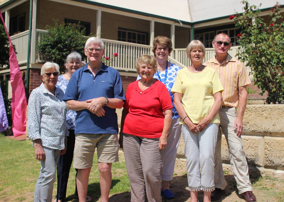 Bright new look: Bunbury-Geographe Senior Citizens Centre members outside the facility, which recently received fresh paint and new railing. Photo: Jesinta Burton. 