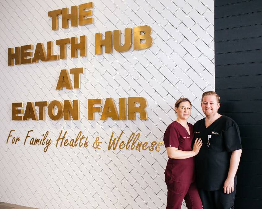 Dynamic duo: Mrs Cahleen Hookham and Dr Craig Hookham designed The Health Hub to fit into the busy lives of families. Photo: In The Light Of Dark Photography.