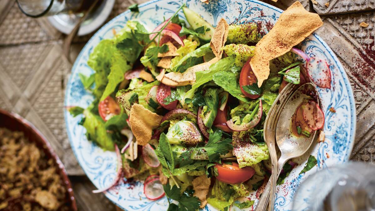 Fattoush is a well-known dish in Syrian cuisine. Picture: Jeroen van der Spek