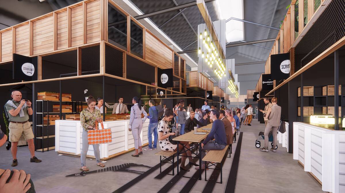 A commercial kitchen will be available to hire at Origins Market in Busselton when it opens in November. Image supplied.