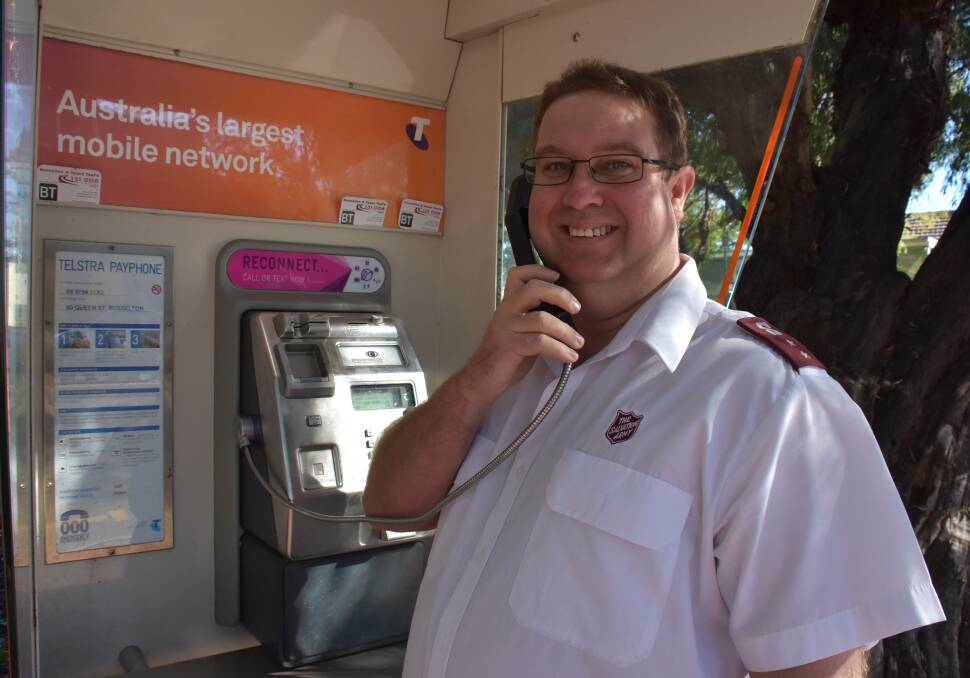 Salvation Army South West captain Mark Schatz said for some of the most vulnerable people in the community payphones were still invaluable to help them keep connected.