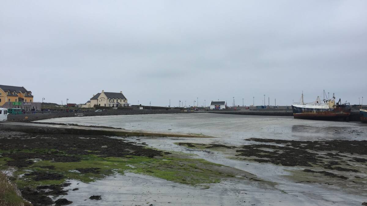 The windswept harbour at Inis Mor, the largest of the three Aran Irelands. Photo: Kathy Sharpe.