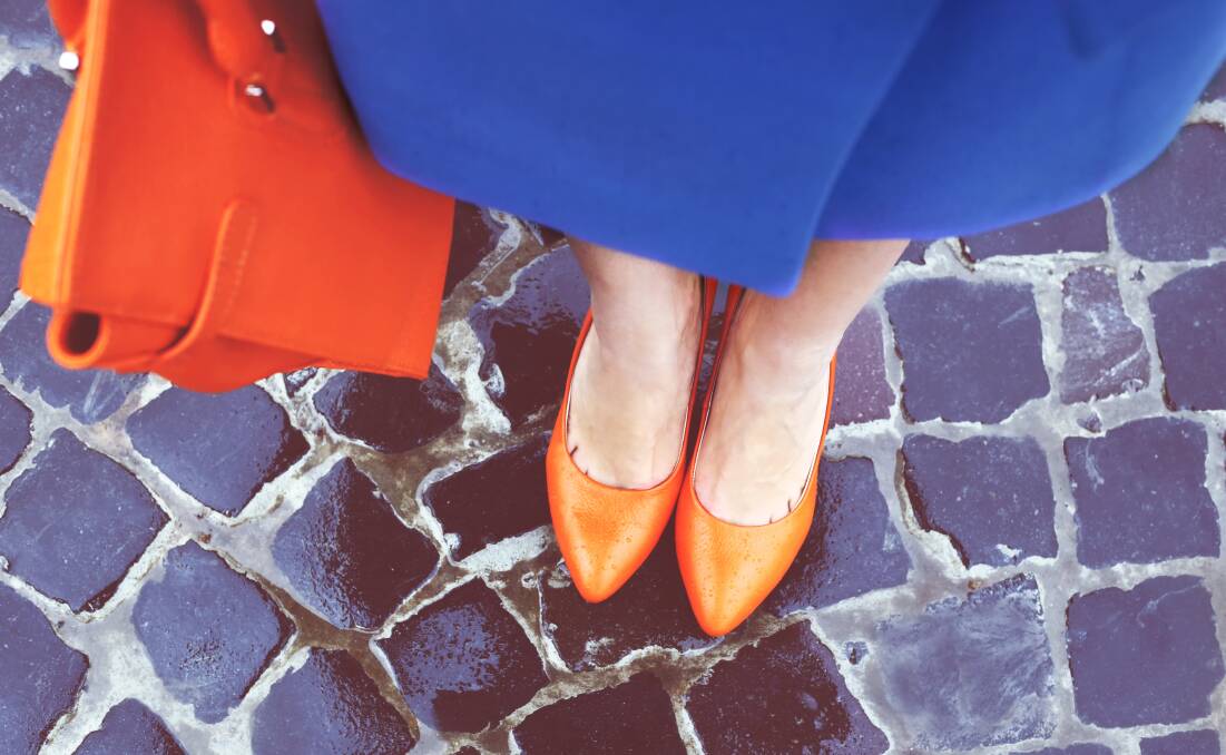Orange pops and shades of blue | Trending