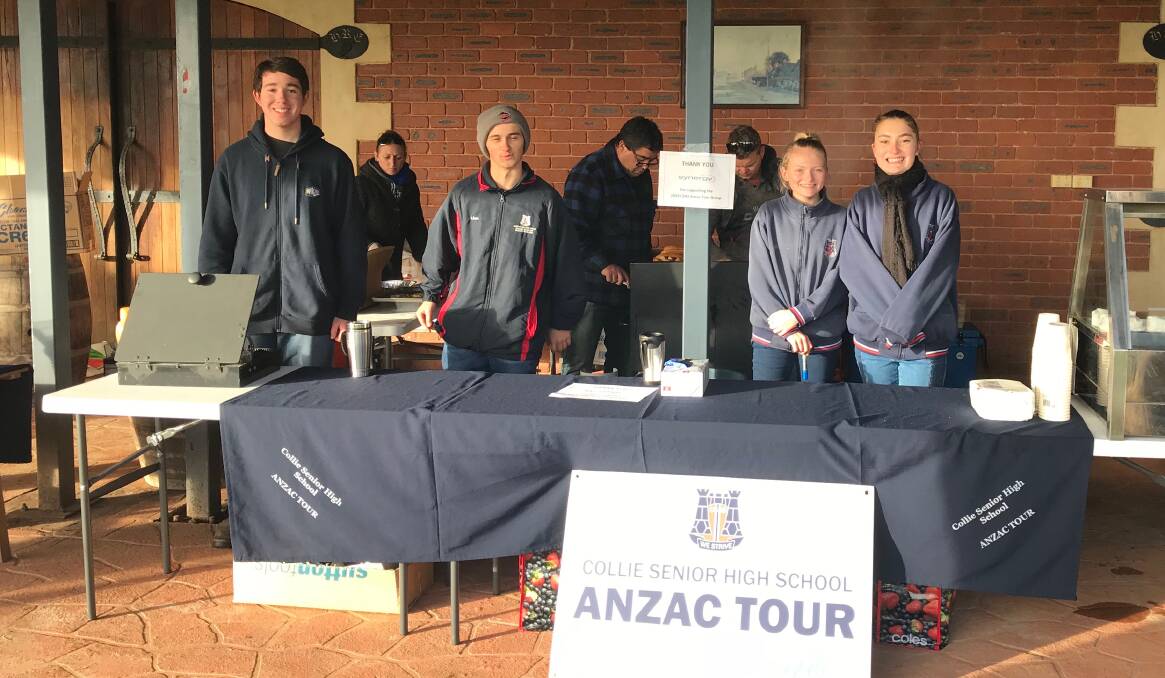 Collie Senior High School students fundraising for the biennial ANZAC tour. Photo: supplied