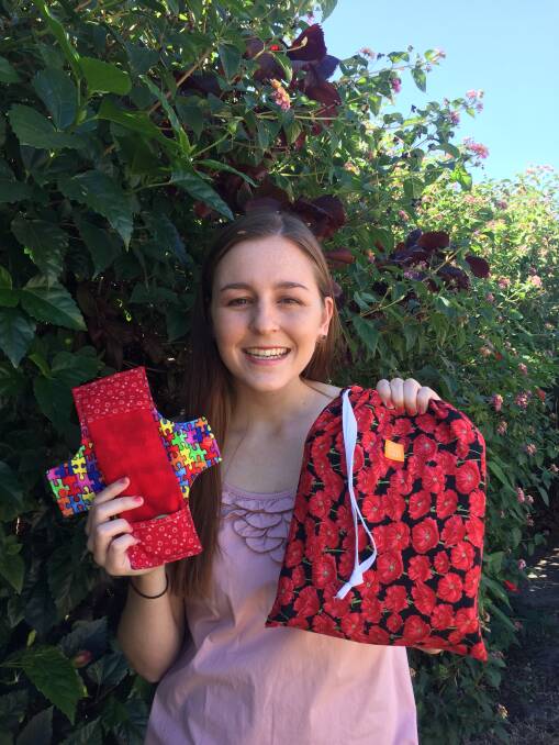 A helping hand for girls: Lauren Jackson has been collecting reusable and sustainable sanitary products for girls in Kenya. Photo: supplied. 
