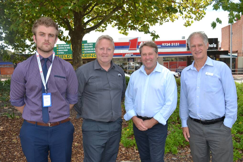 Regional manager of Employment Plus Ashley Schmerl, business manager of Max Employment, Federal MP Rick Wilson and director of employment services at the Department of Jobs and Small Business Peter Kramer at the PaTH Collie Forum on Tuesday. 