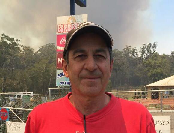 Toni Galati during the fires. 