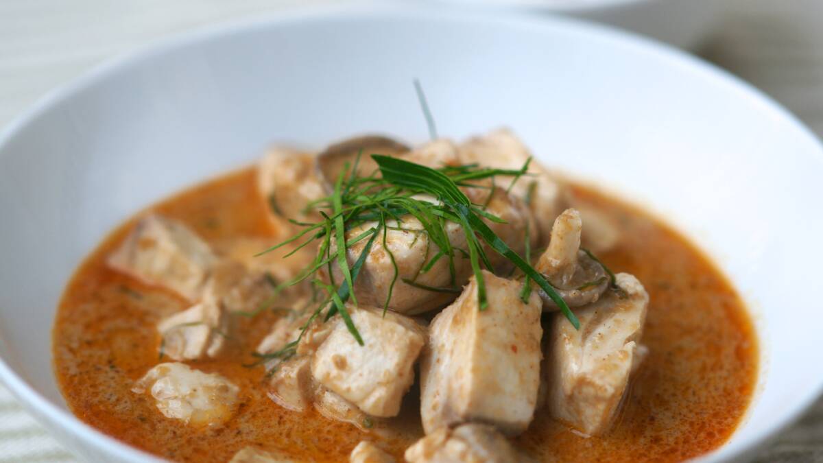 Try this: Thai-style Red Curry of Mahi Mahi & Oyster Mushrooms