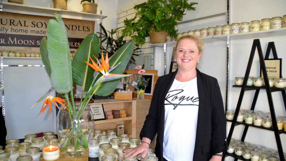 Happy to be in the CBD: Ginger Moon Soy Candles owner Priscilla Watts. Photo: Emily Sharp. 