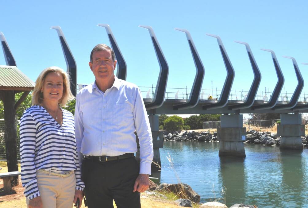 South West Development Commission acting chief executive Rebecca Ball with City of Bunbury Mayor Gary Brennan.