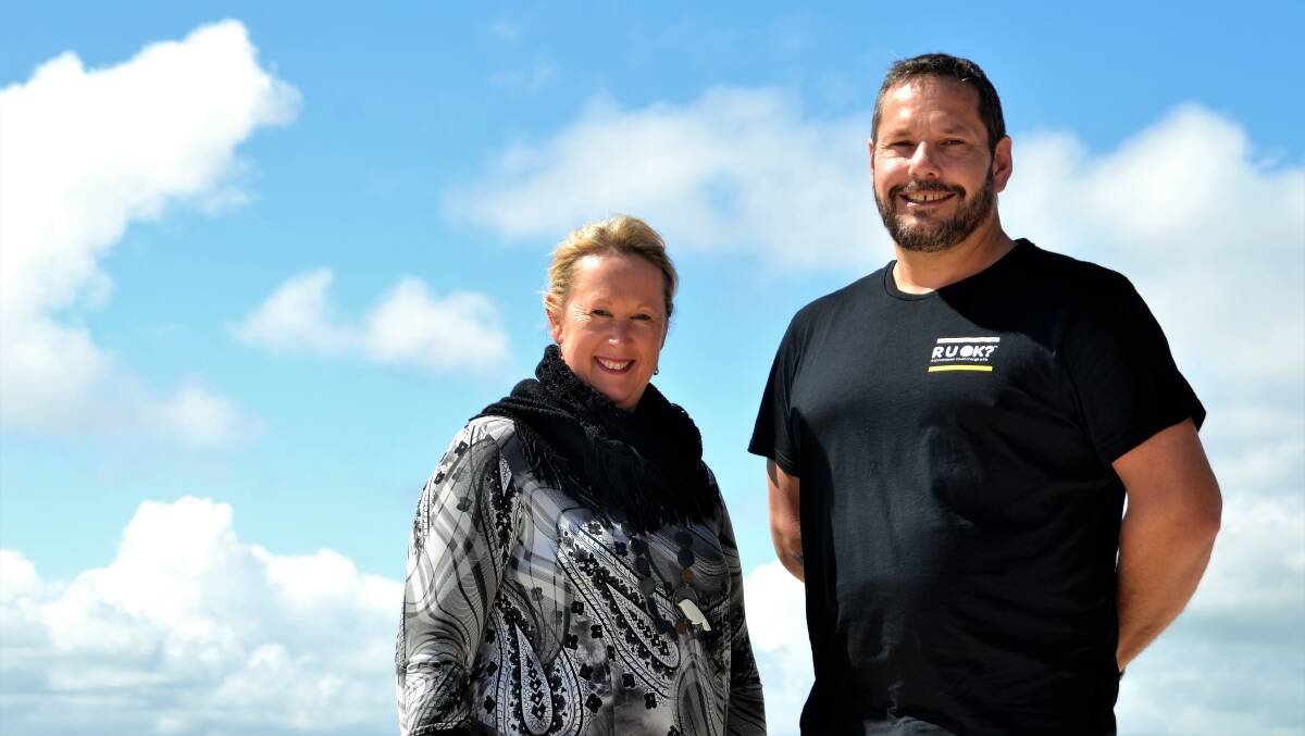 Removing the fear: Suicide prevention coordinator Shelley O'Brien and Bunbury Suicide Support Group leader Dylan Oakey. Photo: Emily Sharp. 