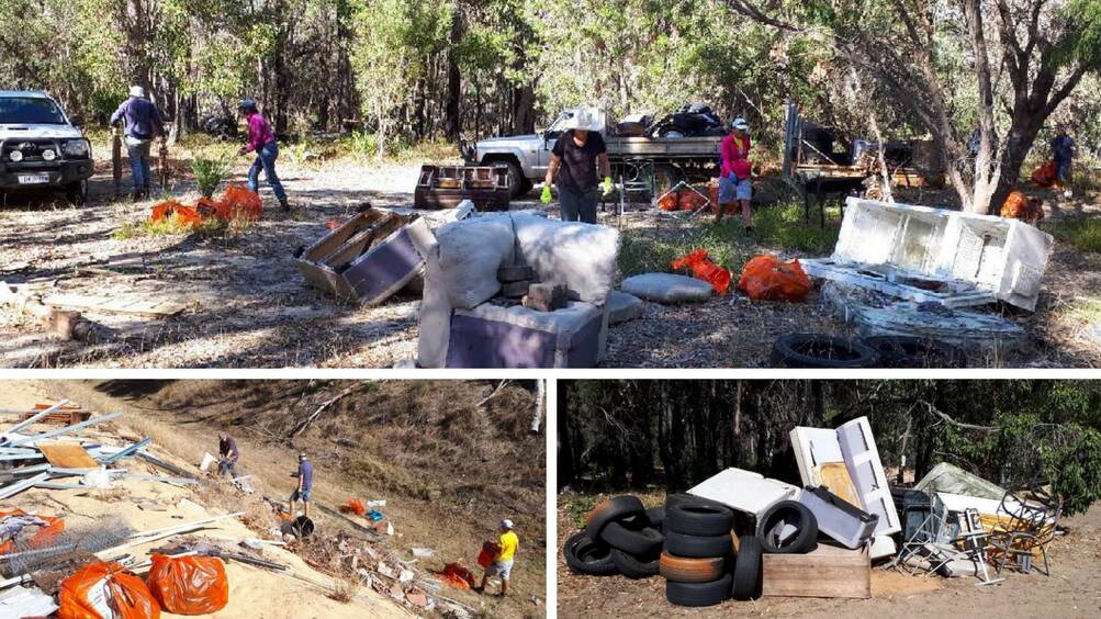 The South West community banded together to clean up the Bussell Highway Reserve. 