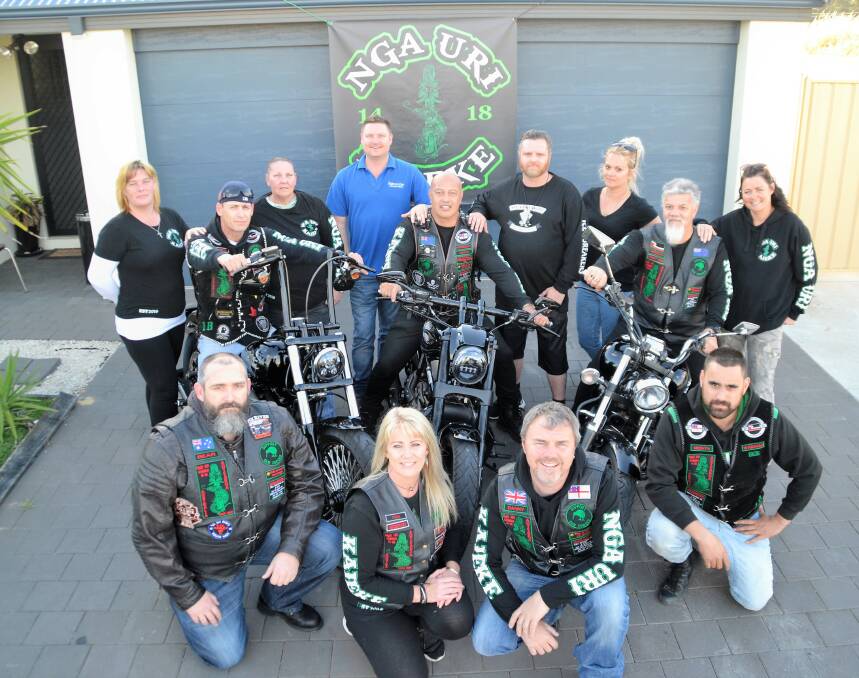 The Ngā Uri Riders South West with Ice Breakers Bunbury coordinator Adam Lang and Palmerston support worker Ryan Buswell. 