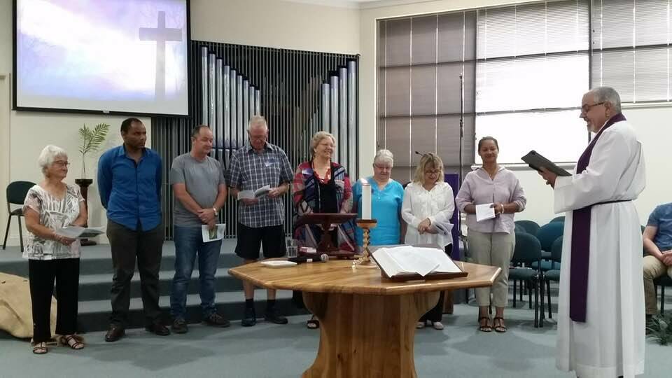 St Augustine Uniting Church Reverend Greg Ross with the newly appointed church council members wish the community a very Happy Easter. 