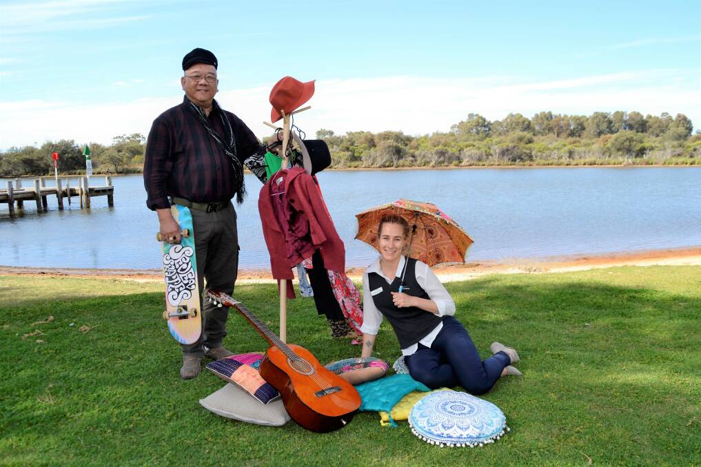 For the fun of recyling: Shire of Dardanup councillor James Lee with events officer Andrea Carew-Reid are looking forward to the Buy it Back Fair to be held along the Eaton Foreshore. Photo: Emily Sharp. 