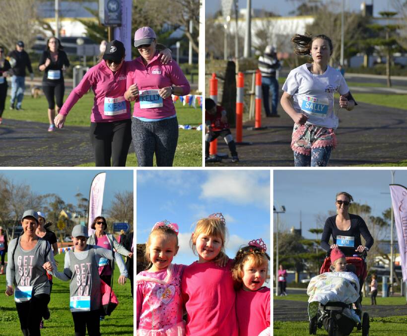 Even though it was a chilly morning, smiles were plentiful as Bunbury women came together to run and walk in support of the South West Women's Refuge. Photos by Emily Sharp. 