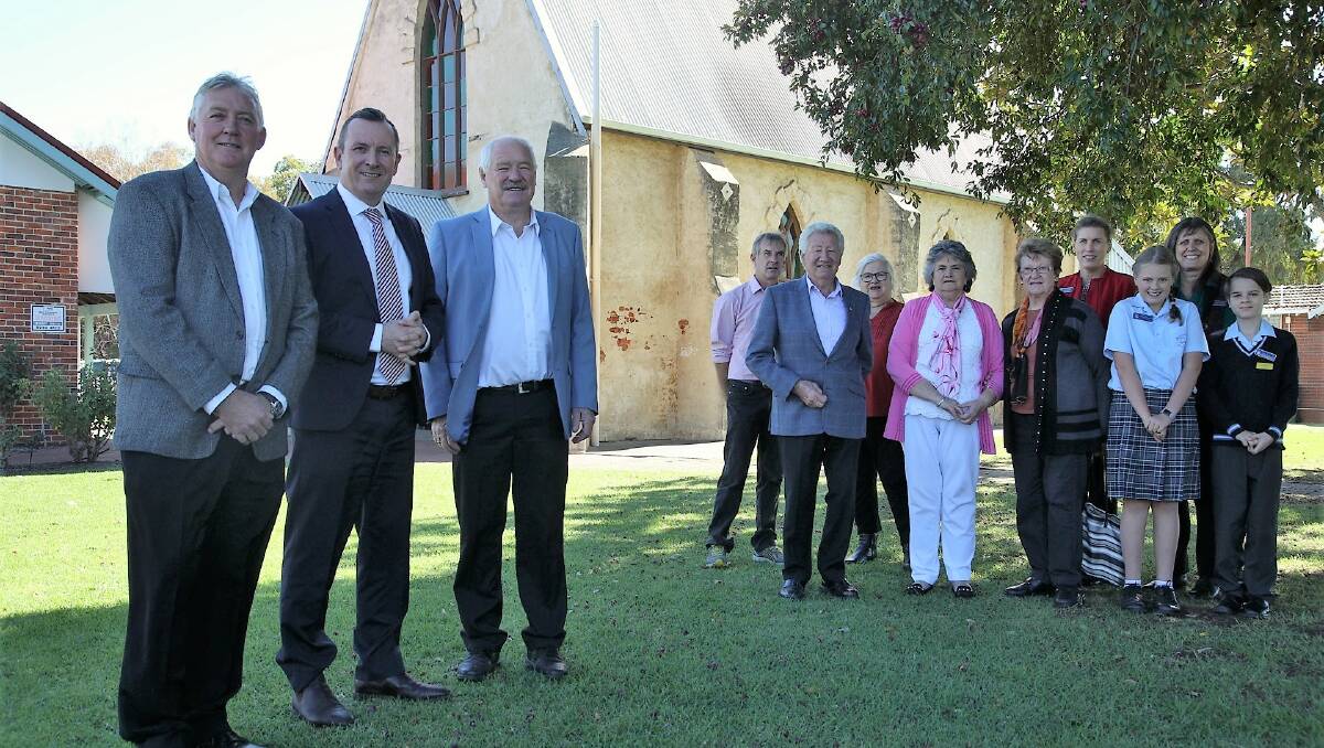 Upgrades for hall: Premier Mark McGowan and Collie-Preston MLA Mick Murray met with community members to make the announcement earlier this month.