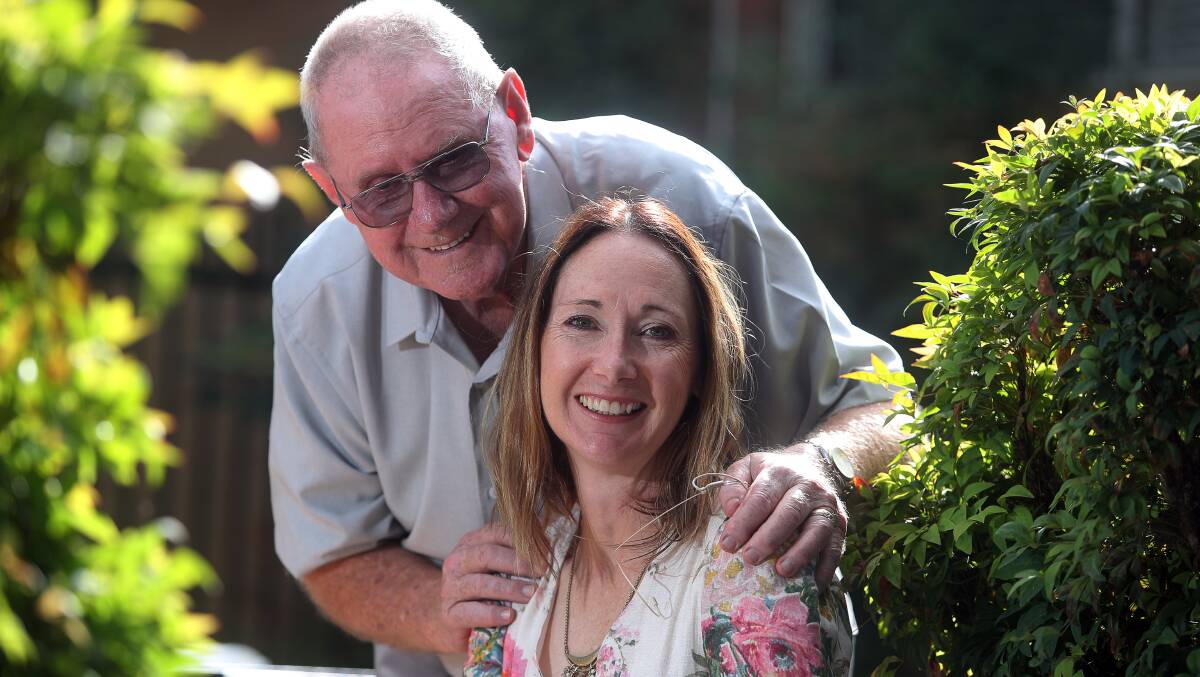Barry McMurtrie with his daughter, Senior Constable Helen McMurtrie. Picture: Robert Peet