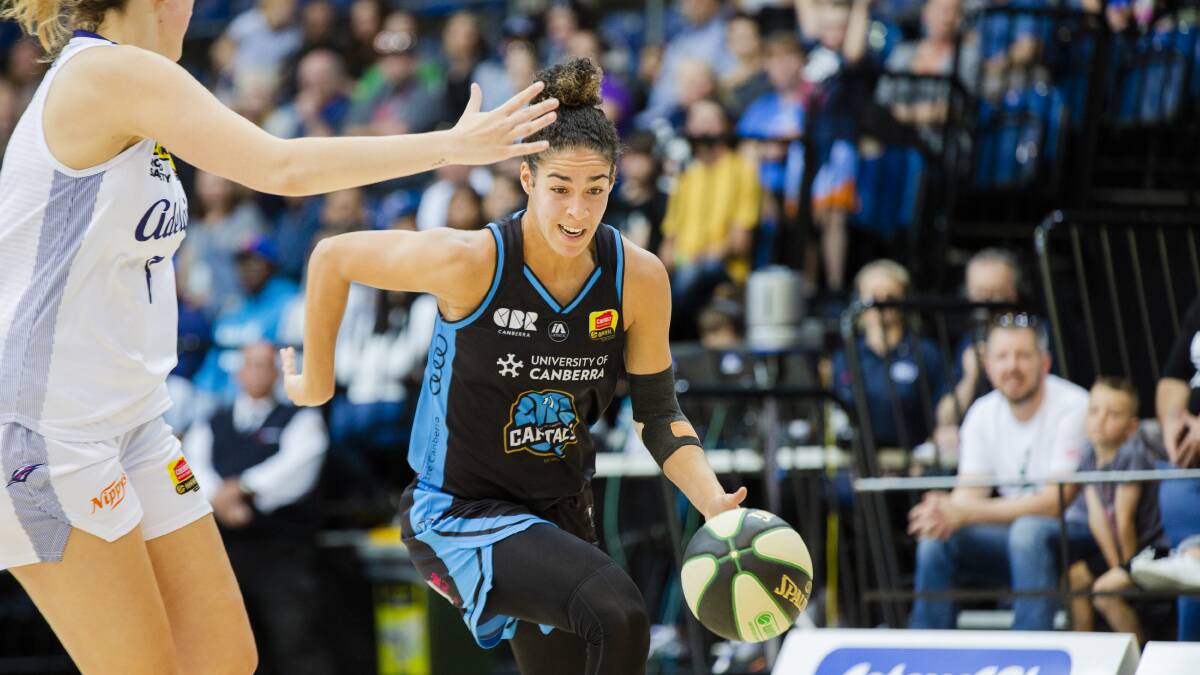 The UC Capitals host the WNBL season opener with a grand final rematch against the Adelaide Lightning!
Capitals Kia Nurse.
Picture: Jamila Toderas