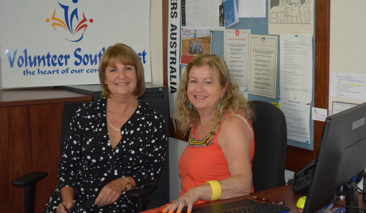 Jeanette Repacholi and Victoria Henry volunteer in administration with Volunteer South West. They say it is very rewarding and encouraged others to try it out. 