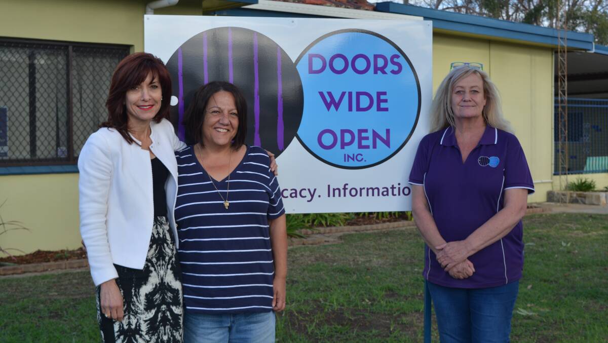 South West MLC Adele Farina with Doors Wide Open founders Lina Pugh and Julie Kent.