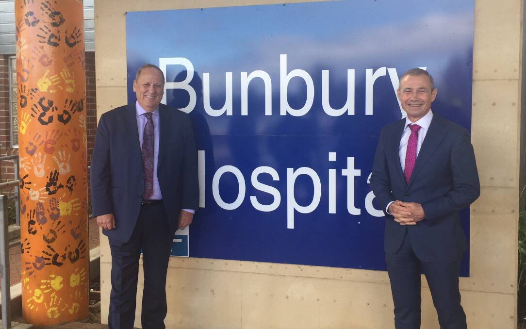 Bunbury MLA Don Punch with WA health minister Roger Cook. 