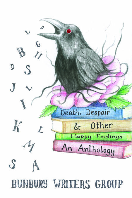Part of the cover of the Bunbury Writers Group first book, Death, Despair and Other Happy Endings. Photo is supplied.