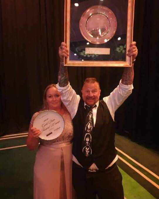 Nicola's Ristorante owners Jennifer and Ian Spears with their recent gold plate awards. Picture: Instagram.