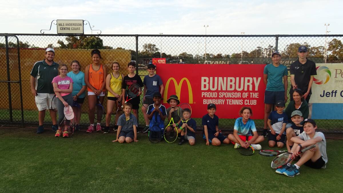 Bunbury Tennis Club juniors started their season on October 18. Photo is supplied.