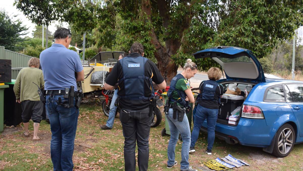 Drug bust: South West Police executed search warrants on properties across Collie and Allanson on Friday, January 6. Photo: Thomas Munday. 