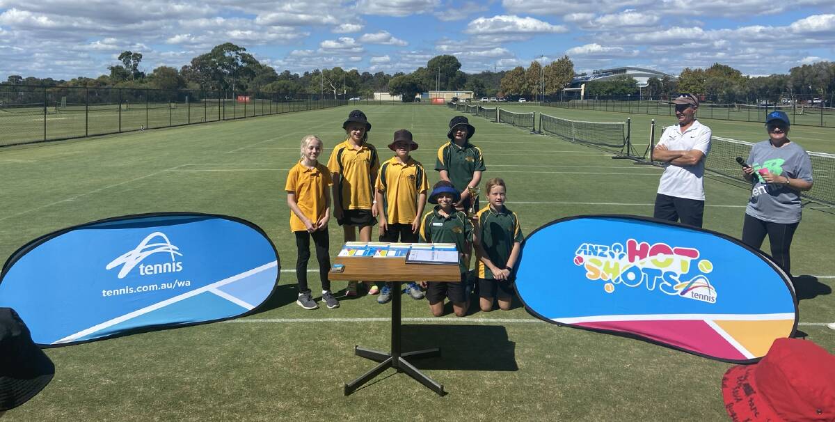 Some of the students who participated in the Bunbury Tennis Inclusion day on March 26. Photo is supplied.