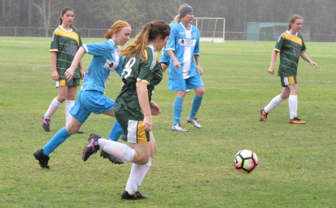 Success: Collie were able to come away with a win in tough conditions against the Manjimup women's team. Photo: Emma Griffiths.