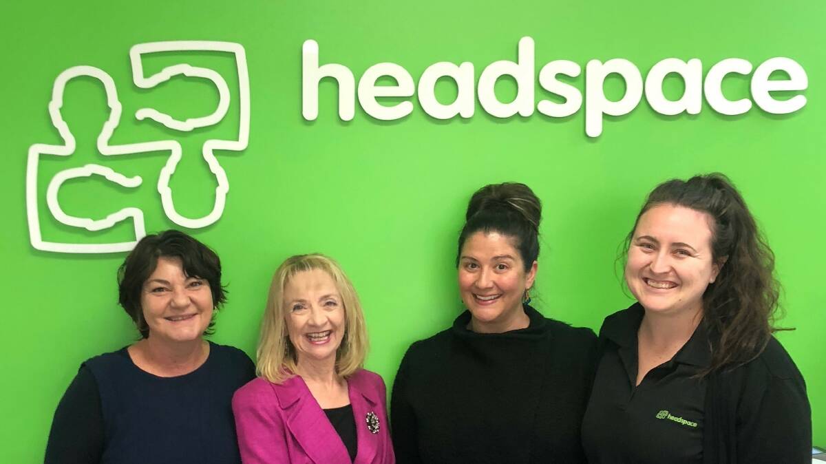 Headspace IPS worker Doreen Ferretti, Federal MP Nola Marino, Headspace centre manager Maire Eckersley and Headspace program support coordinator Madison Harper. Photo is supplied.
