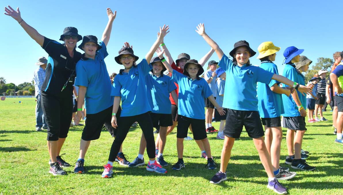 Getting active: Students from Kingston Primary School join in the fun of the iSports Multi-sport opening day. Photo: Kaylee Meerton.