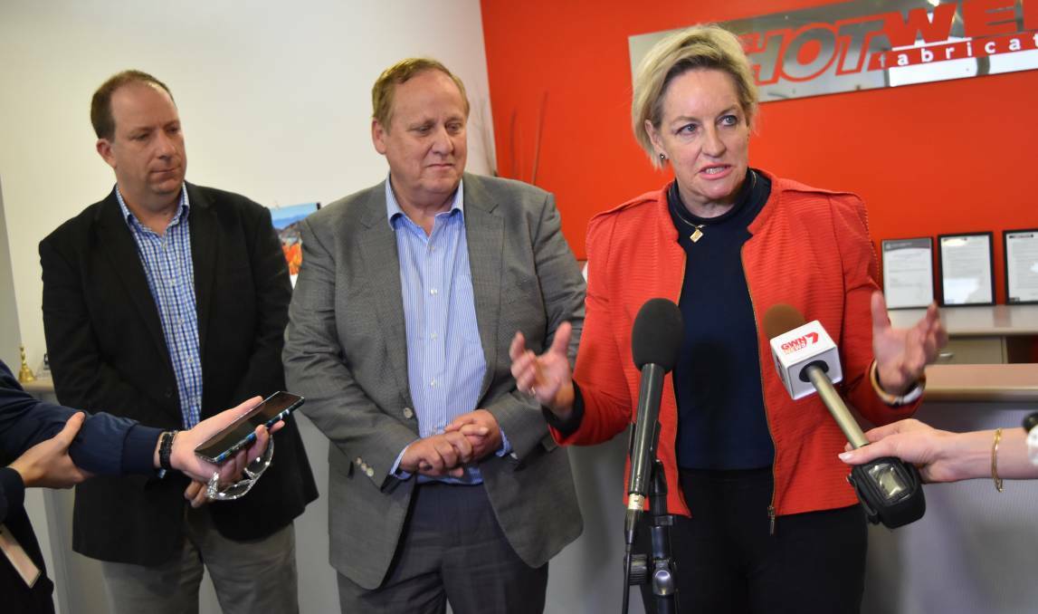 Regional development minister Alannah MacTiernan made a recent visit to Bunbury to announce state government plans to ensure local projects utilise local businesses as much as possible. Photo: Andrew Elstermann.