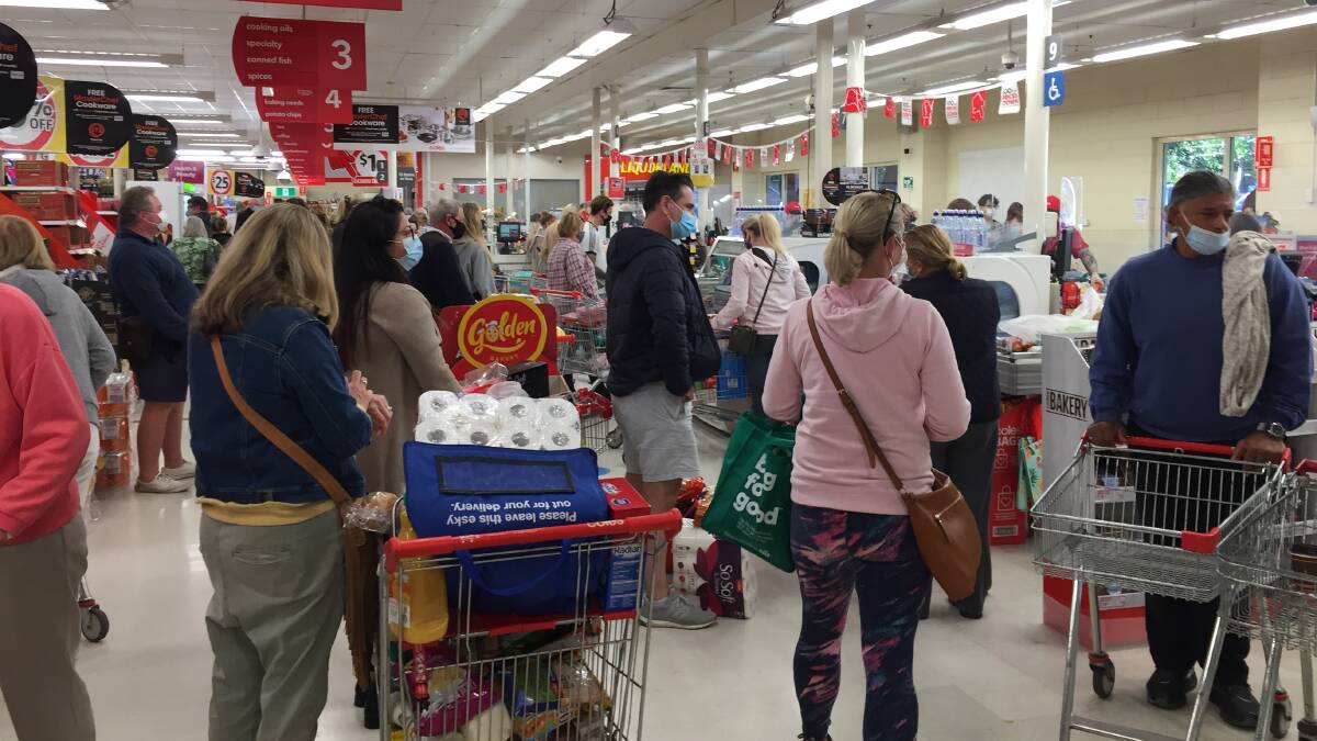 Coles at caringbah was very busy after the announcement. 