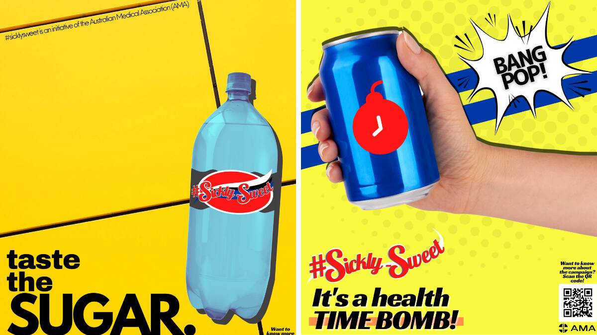 AMA has launched a #SicklySweet campaign tackling Australian's consumption of sugary drinks. Pictures: AMA