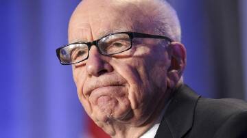 Rupert Murdoch was also questioned in the defamation suit brought by Dominion Voting Systems. (AP PHOTO)