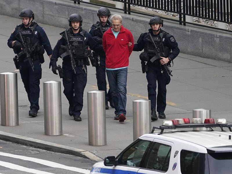 NYPD emergency services personnel have arrested a man after a three-hour standoff outside the UN.